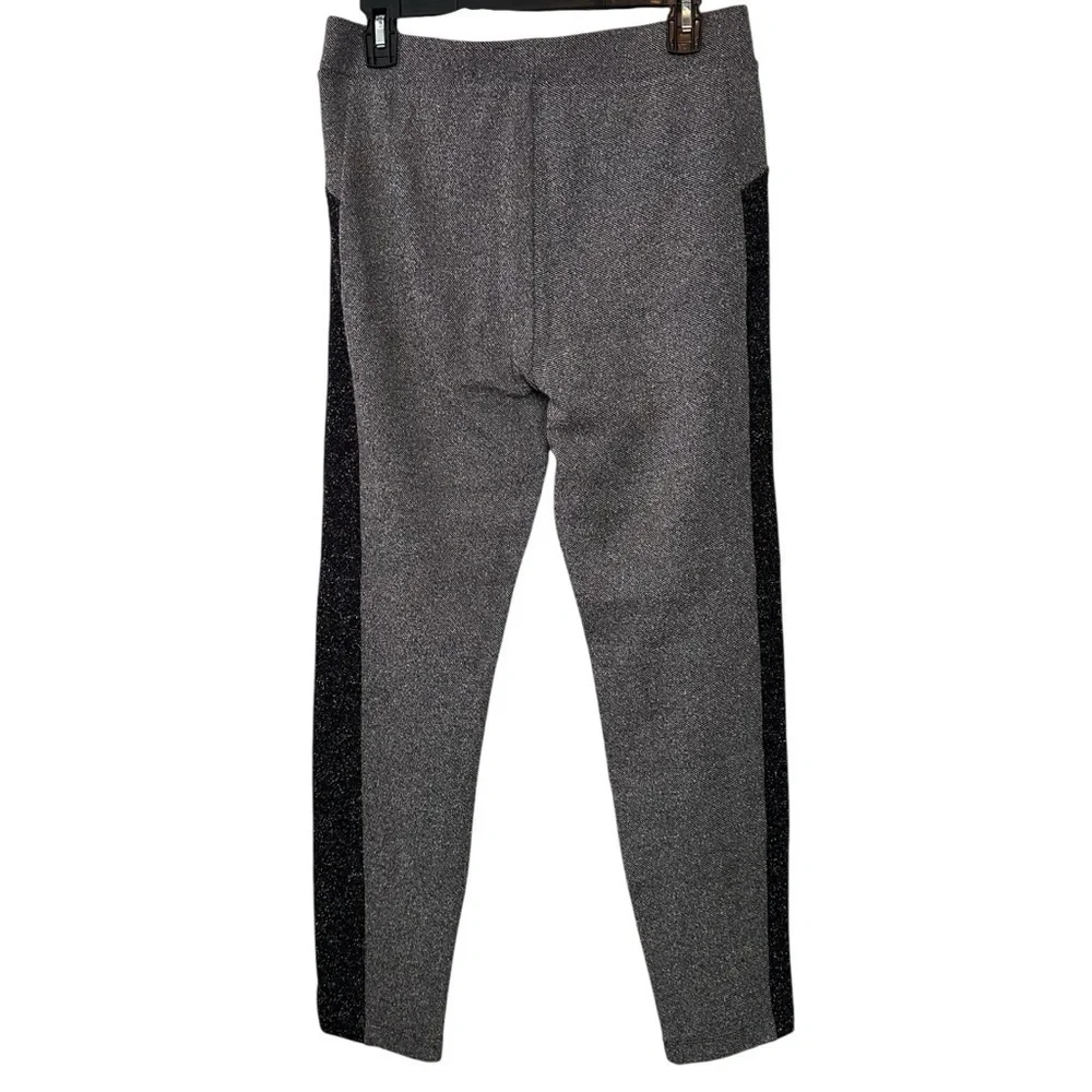 Eileen Fisher Charcoal & Black Stretch Tweed Knit Ankle Legging Pant